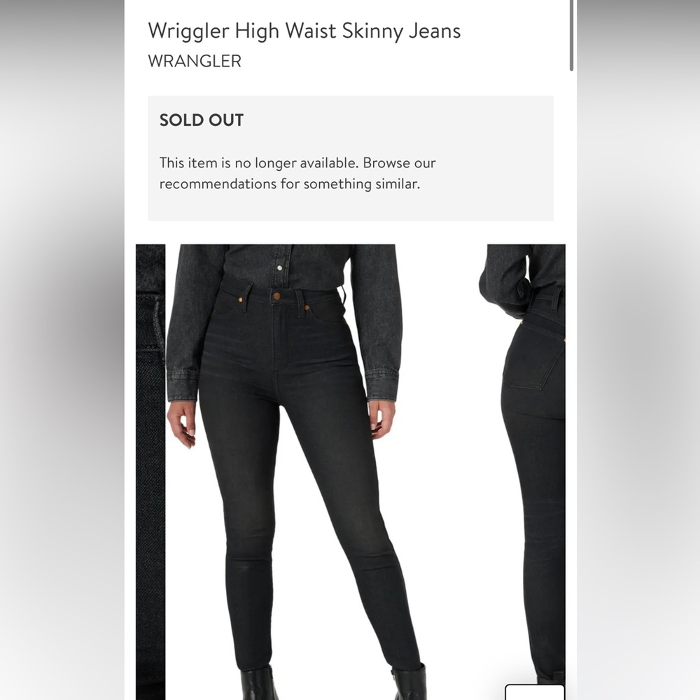 Wriggler High Waist Skinny Jeans
WRANGLER size 27